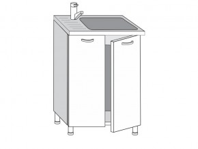 2.60.2м Шкаф-стол на 600мм под врезную мойку с 2-мя дверцами в Нязепетровске - nyazepetrovsk.magazin-mebel74.ru | фото