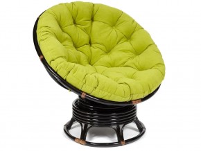 Кресло-качалка Papasan w 23/01 B с подушкой Antique brown, флок Олива в Нязепетровске - nyazepetrovsk.magazin-mebel74.ru | фото