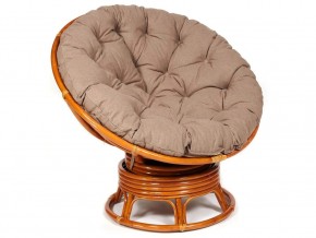 Кресло-качалка Papasan w 23/01 B с подушкой Cognac, экошерсть Коричневый в Нязепетровске - nyazepetrovsk.magazin-mebel74.ru | фото