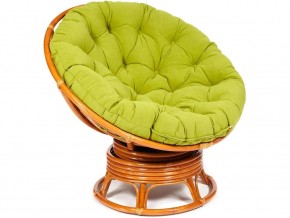 Кресло-качалка Papasan w 23/01 B с подушкой Cognac, флок Олива в Нязепетровске - nyazepetrovsk.magazin-mebel74.ru | фото