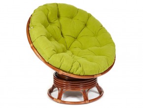 Кресло-качалка Papasan w 23/01 B с подушкой Pecan, флок Олива в Нязепетровске - nyazepetrovsk.magazin-mebel74.ru | фото