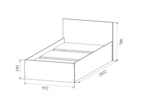 Кровать одинарная (Без матраца 0,9*2,0) в Нязепетровске - nyazepetrovsk.magazin-mebel74.ru | фото